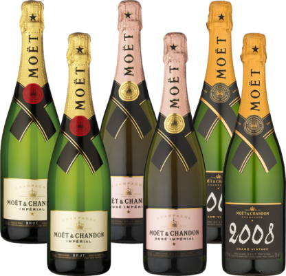 Moët & Chandon Champagne 6 Bottle Mixed Wine Case